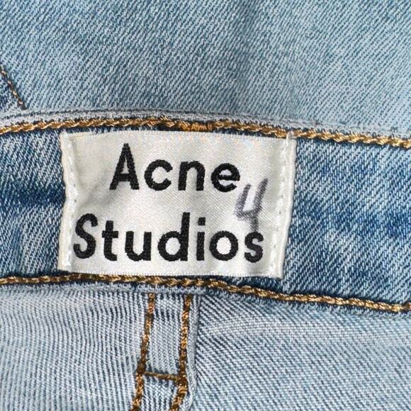 Acne Studios Skin 5 Skinny Jeans Womens Size 25/32 Light Blue Mid Vtg Distressed - Picture 5 of 7